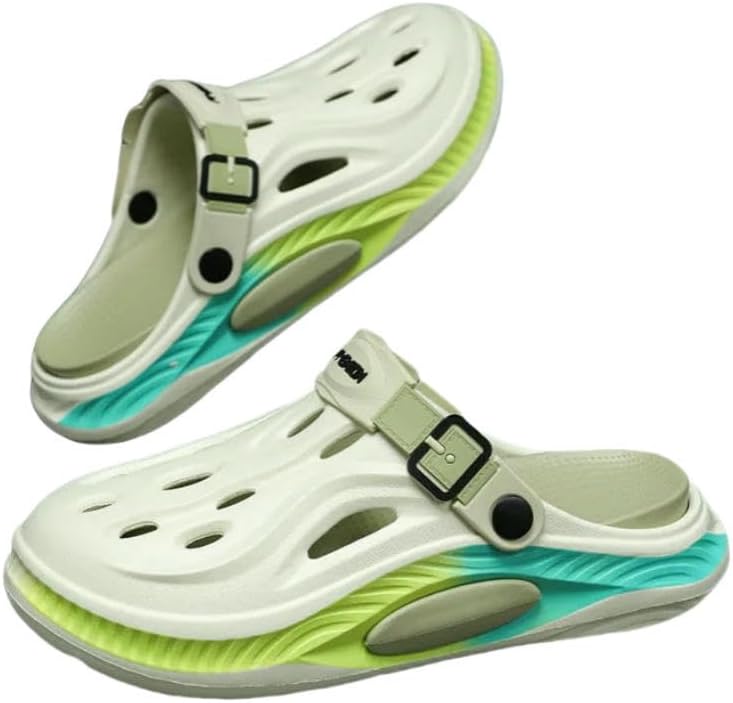 

Летние тапочки для мужчин с антискользящей подошвой, спортивные, для отдыха и пляжа, шлепанцы EVA, модная обувь для сада и улицы Dmmwcx, зеленый