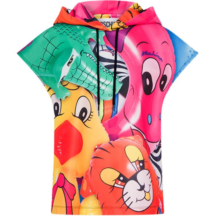 

Футболка с рукавом дроп-шоулдер женская MOSCHINO, мультиколор