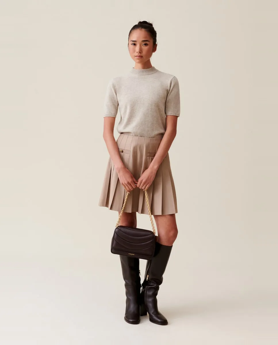 

Короткая плиссированная юбка Claudie Pierlot, цвет Natural