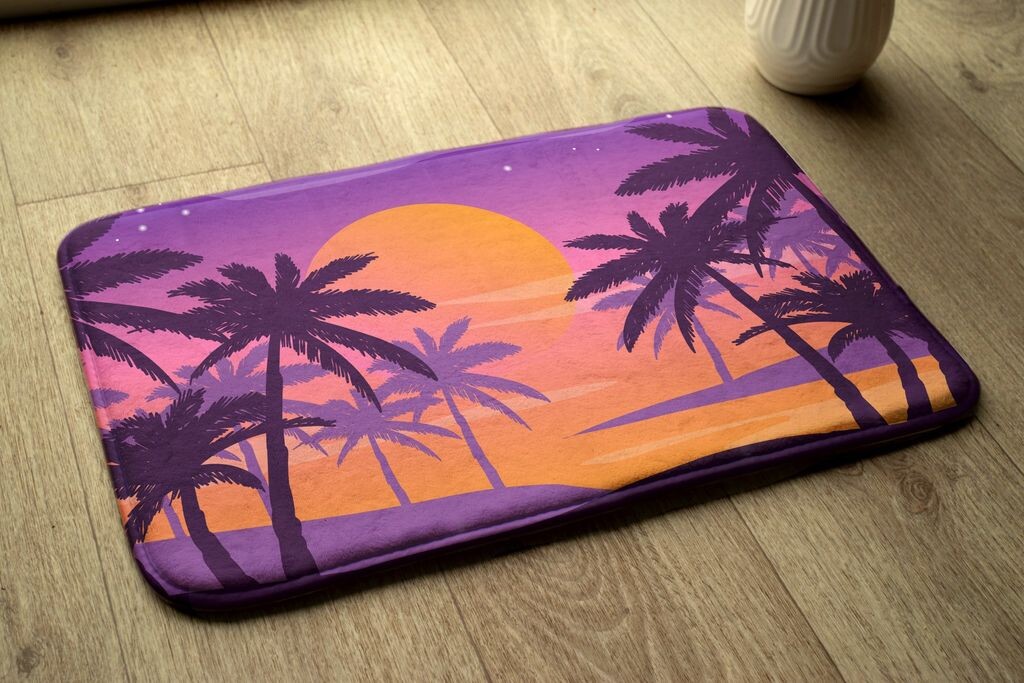 

Впитывающий коврик для ванной — Коврик для ванной — Нескользящий коврик для ванной — 75 x 45 см — Тропический пляж tulup