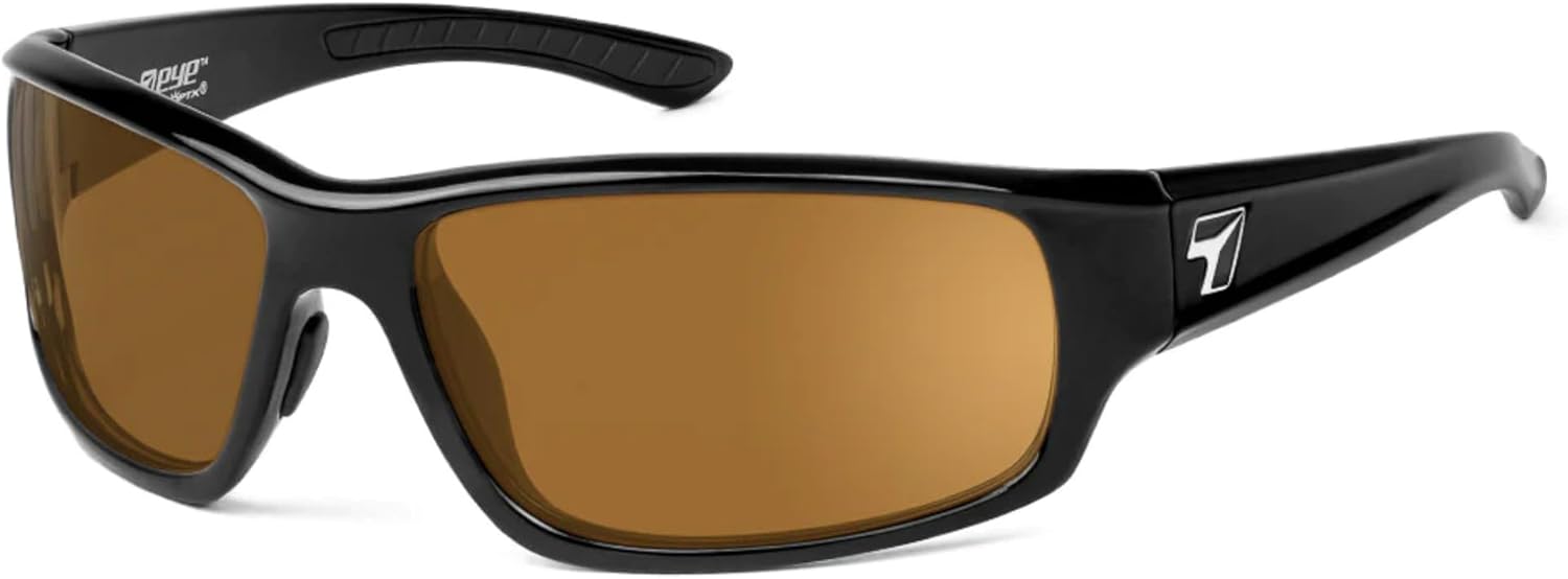 

7 EYE RAKE Full Wrap Модные солнцезащитные очки унисекс, идеально подходят для отдыха на природе, 100% защита от UVA + UVB лучей, Charcoal Frame/Polarized Copper Lenses