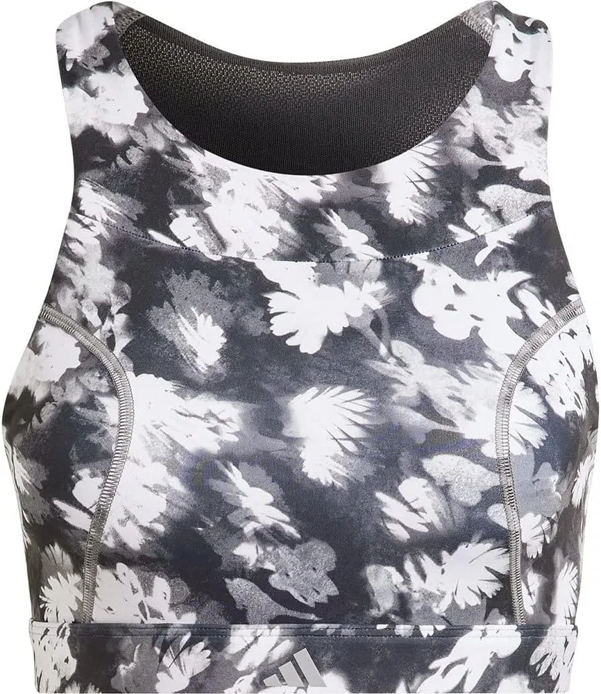 Спортивный бюстгальтер RUN MS AOP Bra, adidas, Black White — фото 3