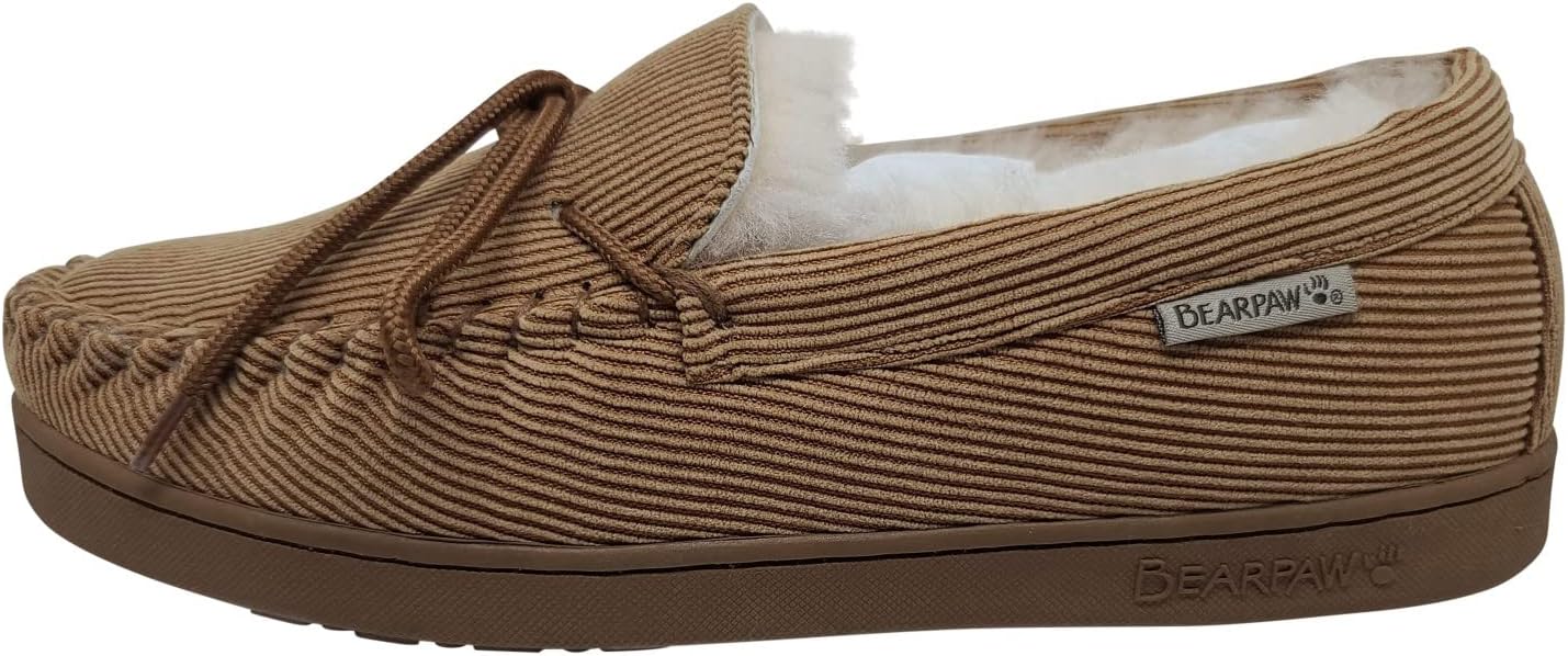 

Мужские мокасины BEARPAW Moc II нескольких цветов, Мужские тапочки, Мужская обувь, Удобные и легкие, Walnut Corduroy