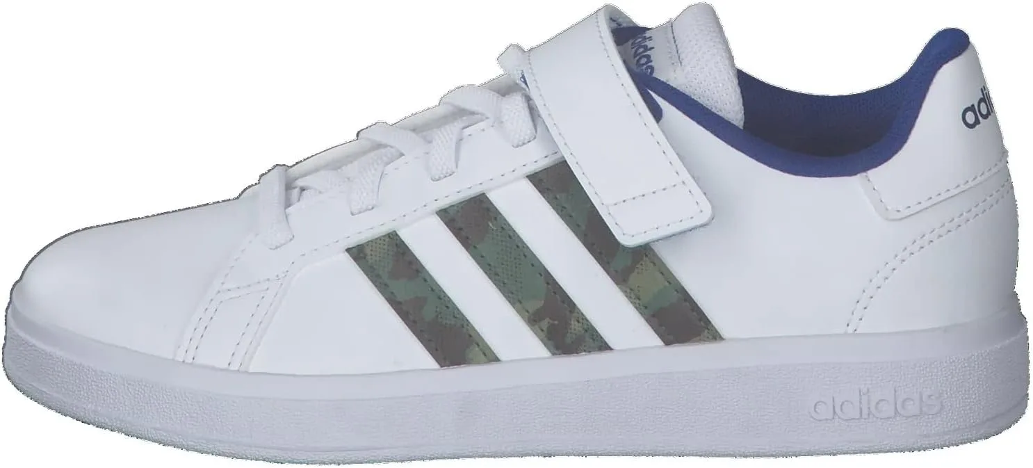 Теннисные кроссовки унисекс Kinder Grand Court Lifestyle на шнуровке, теннисные кроссовки adidas, белый — фото 2