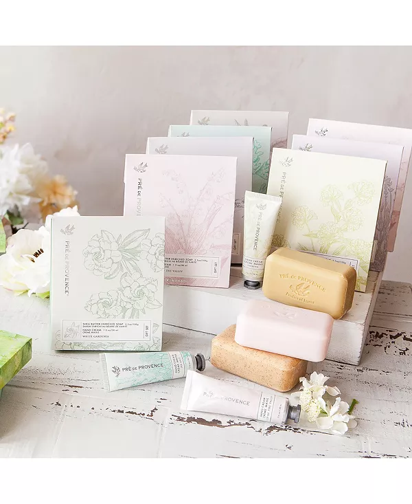 Подарочный набор Pre de Provence Heritage: 150 г мыла и 30 мл крема для рук European Soaps, lily of the valley — фото 4