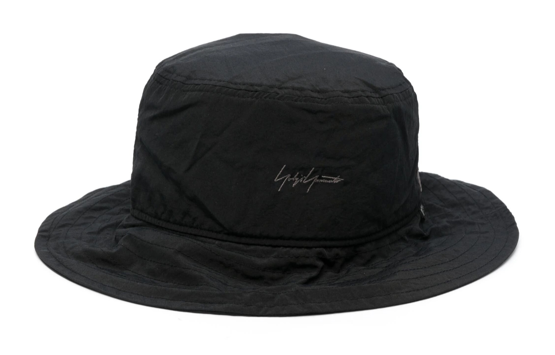 

Yohji Yamamoto Нейлоновая ведро-шляпа мужская черная, Black