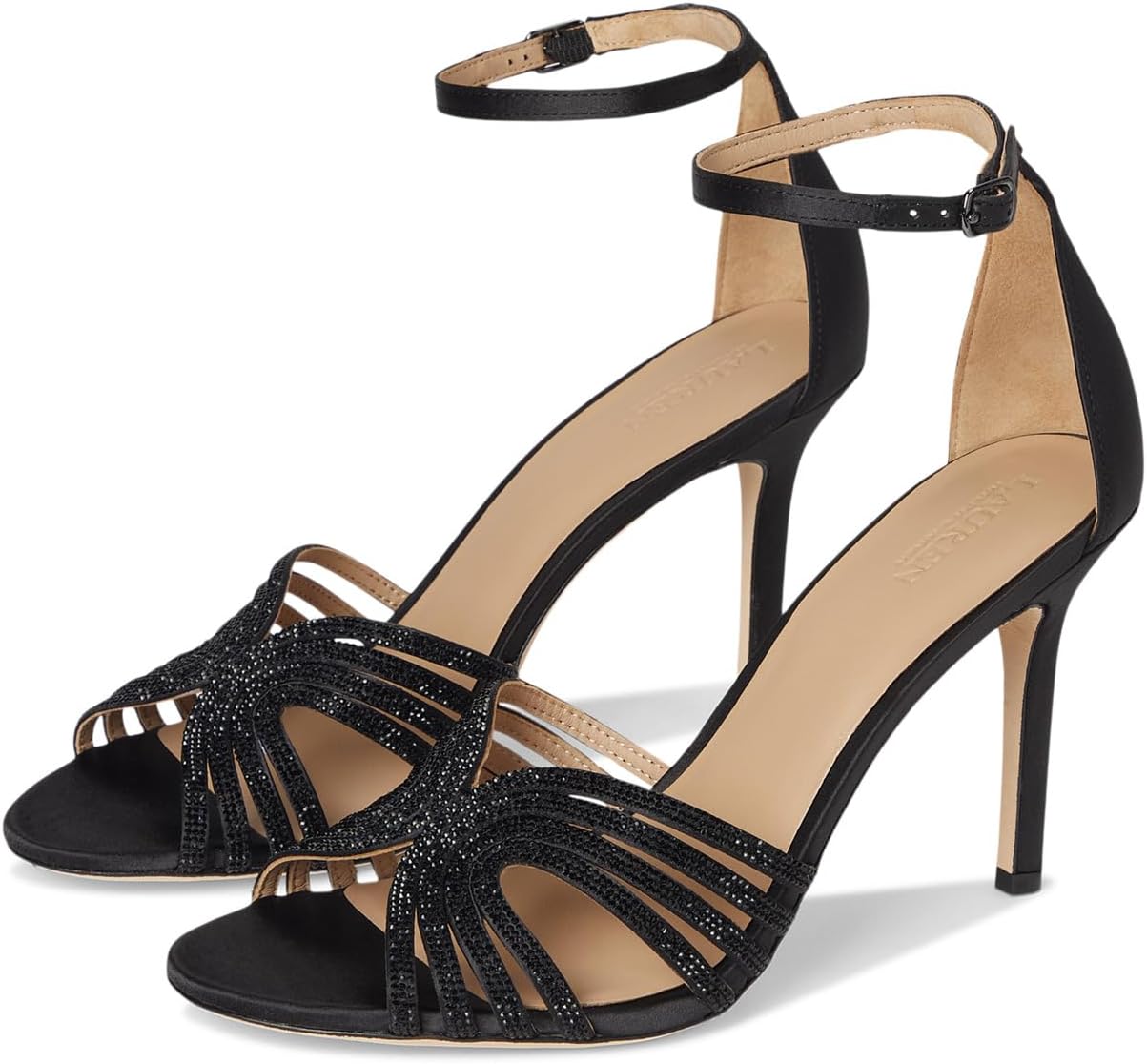 Туфли Lauren Ralph Lauren Women's Allie Embellished Multistrap Sandals, Black/Black Jet