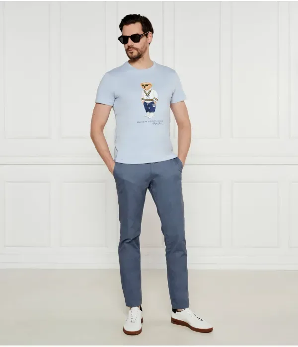 Футболка custom slim fit Polo Ralph Lauren, небесно-голубой — фото 2