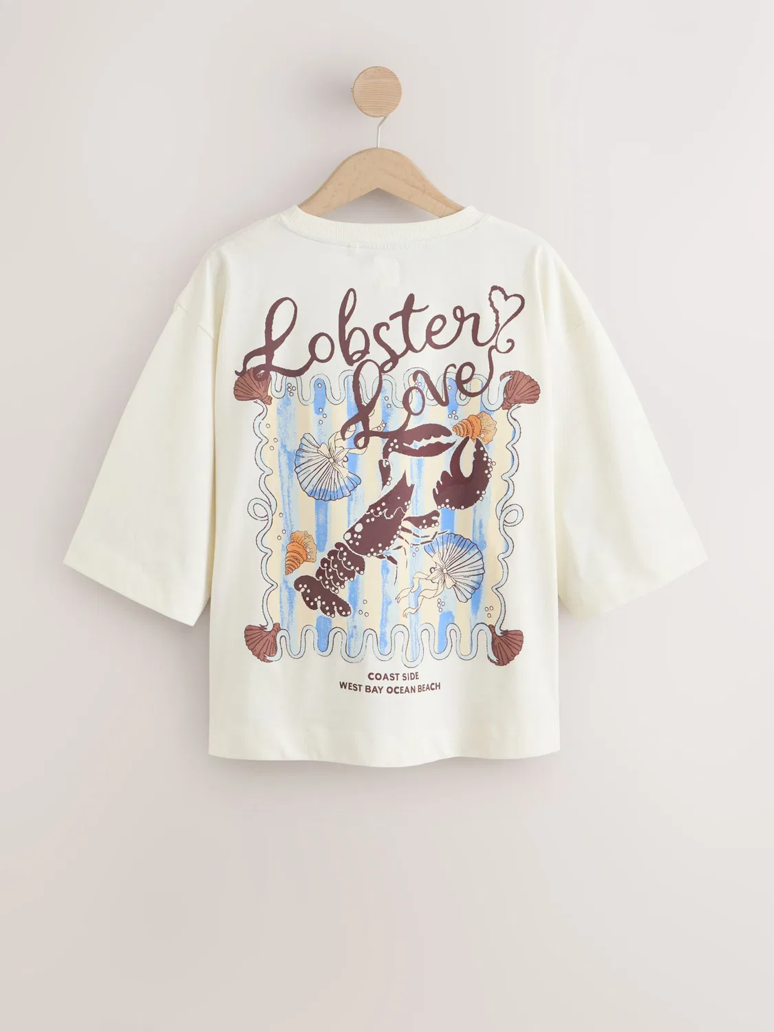Короткий пижамный комплект Next кремового цвета — фото 3