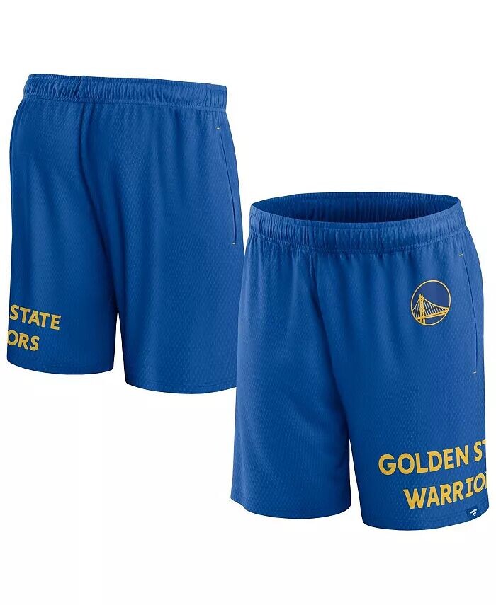 

Мужские сетчатые шорты Royal Golden State Warriors Free Throw Fanatics, синий