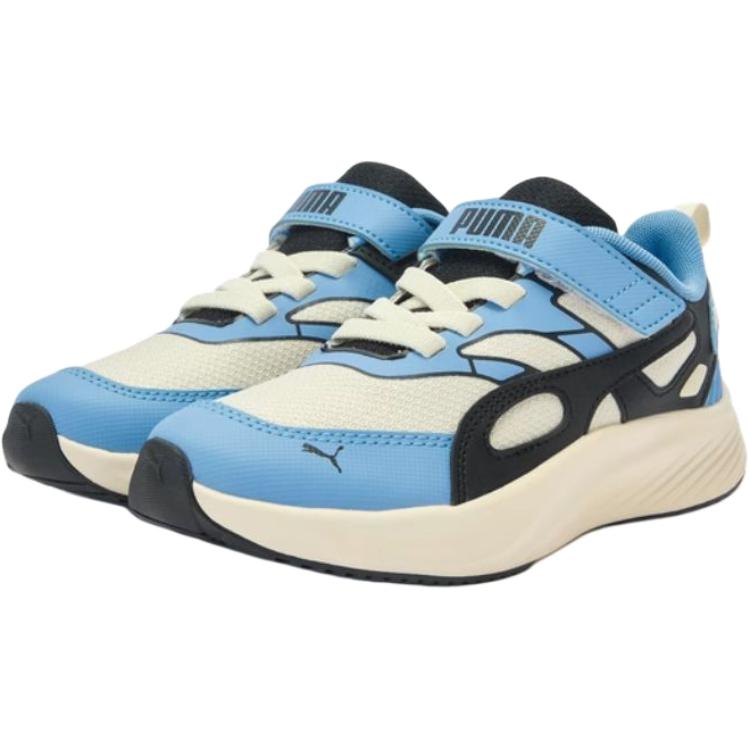 PUMA Pounce Lite CM AC+ устойчивые к истиранию низкие детские повседневные туфли beige blue kids' — фото 3