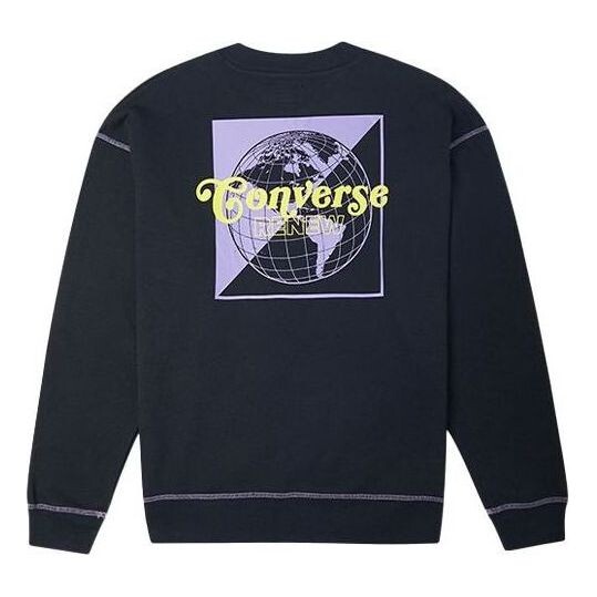 

Свитер renew graphic crewneck sweatshirt 'black' Converse, черный