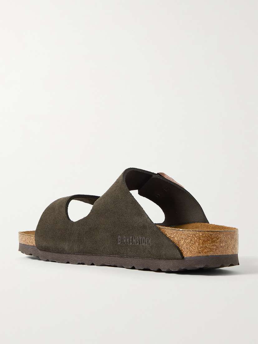 Замшевые сандалии Arizona Birkenstock, коричневый — фото 3