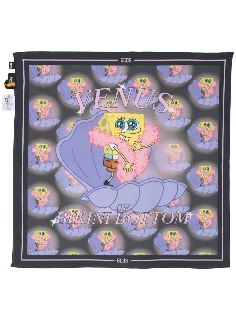 

Платок с принтом GCDS, серый