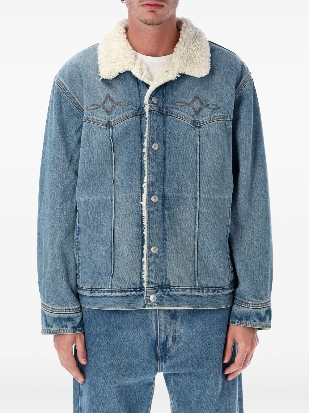

Куртка Western Sherpa Trucker с вышивкой Levi's, синий