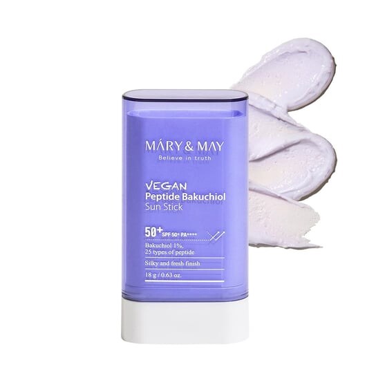 

Крем с фильтром, 18г Mary&May, Vegan Peptide Bakuchiol Sun Stick SPF50+ PA++++, Mary & May