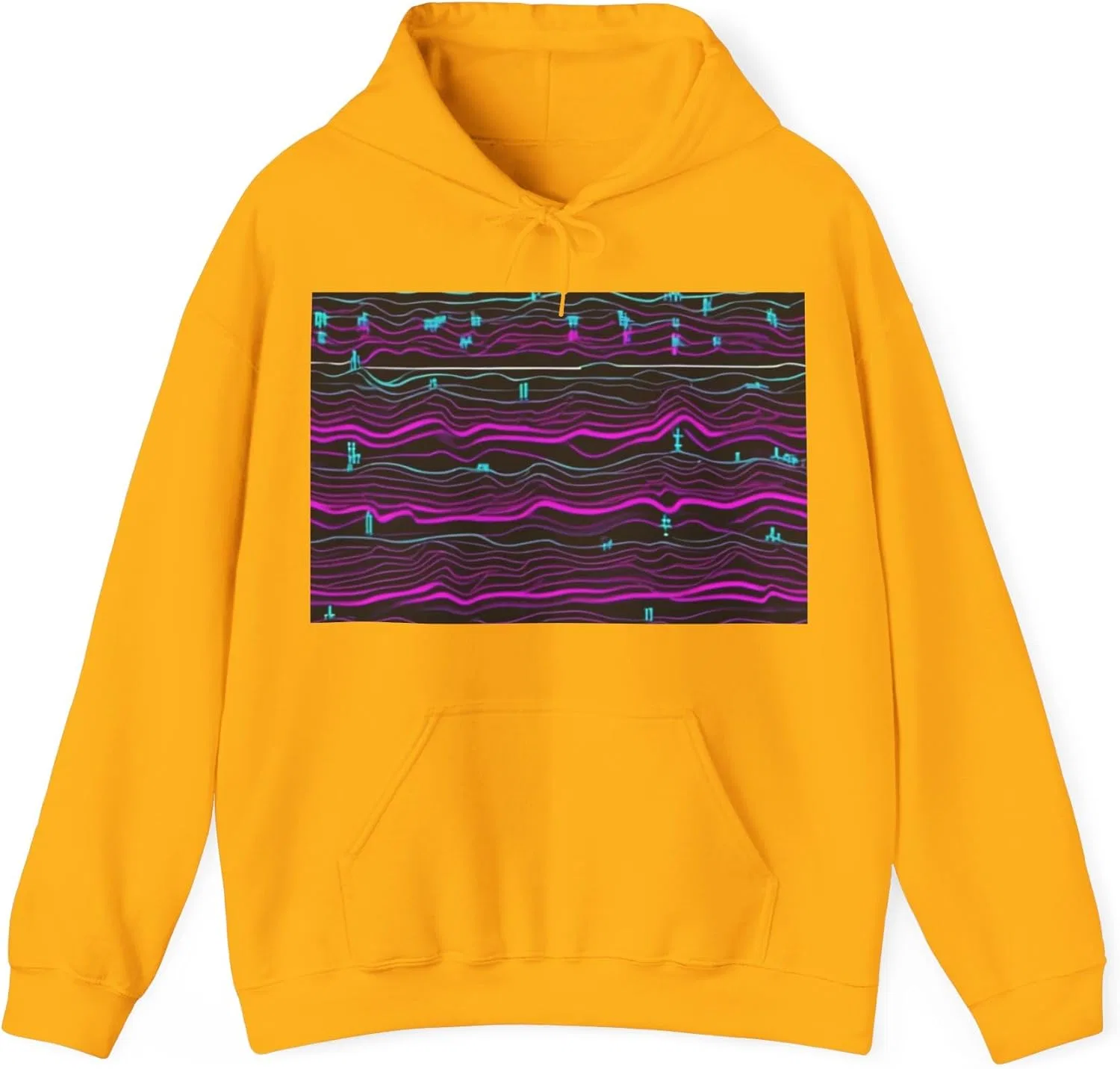 boostlete-pr-season-pattern-audio-badge-0263 — Толстовка с капюшоном унисекс из плотной смесовой ткани (Gildan)