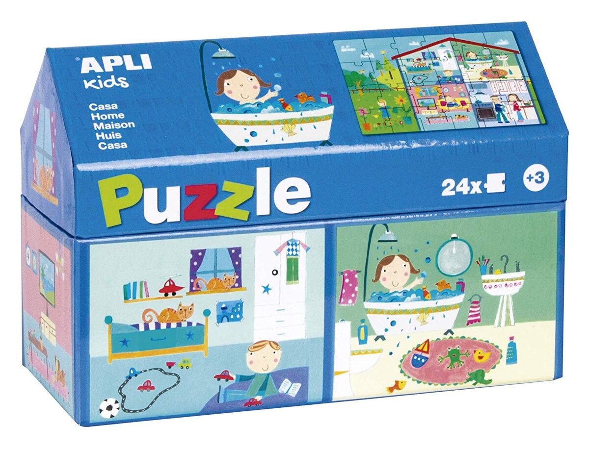 

Apli Kids, Пазл, Дома, в картонном домике, для детей, 36 шт.