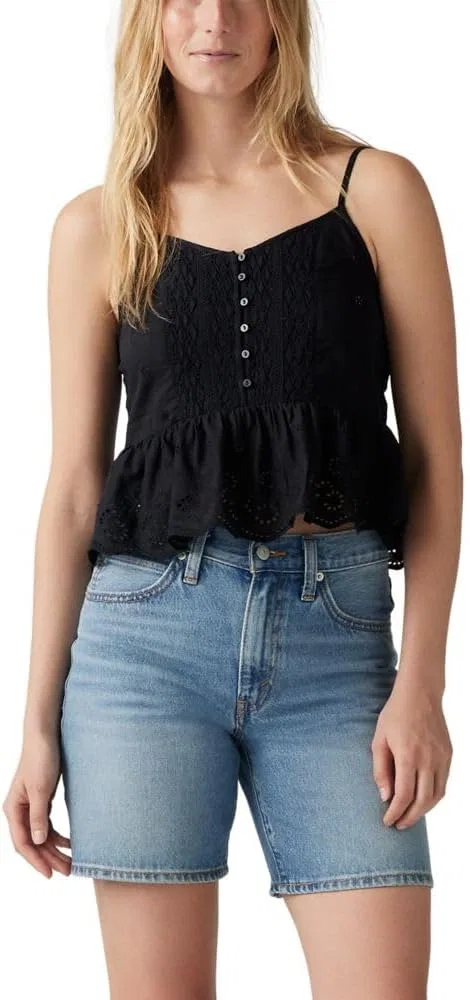 Блуза с ажурным узором Cora Blouse, Levi's, цвет морской мох — фото 4