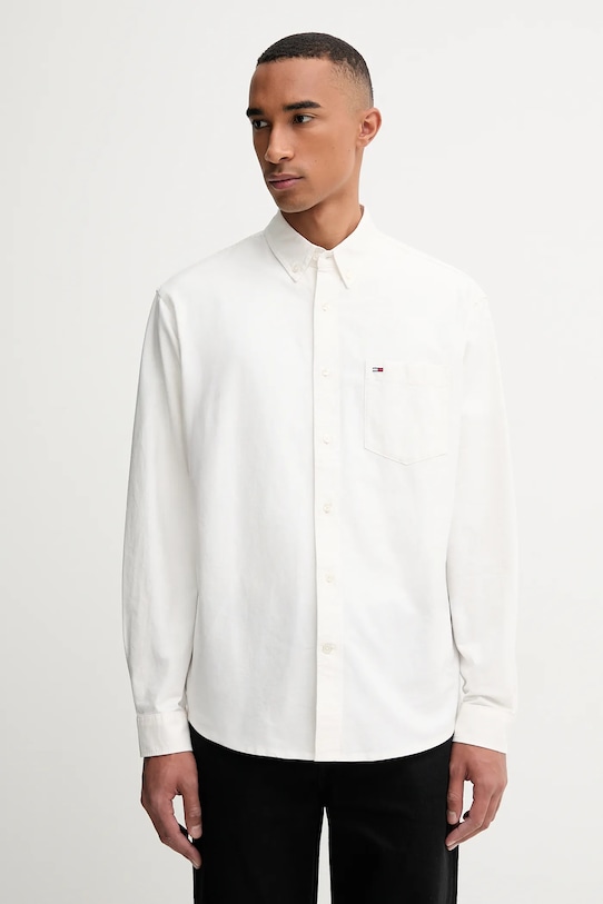 

Хлопковая рубашка Tommy Jeans, белый
