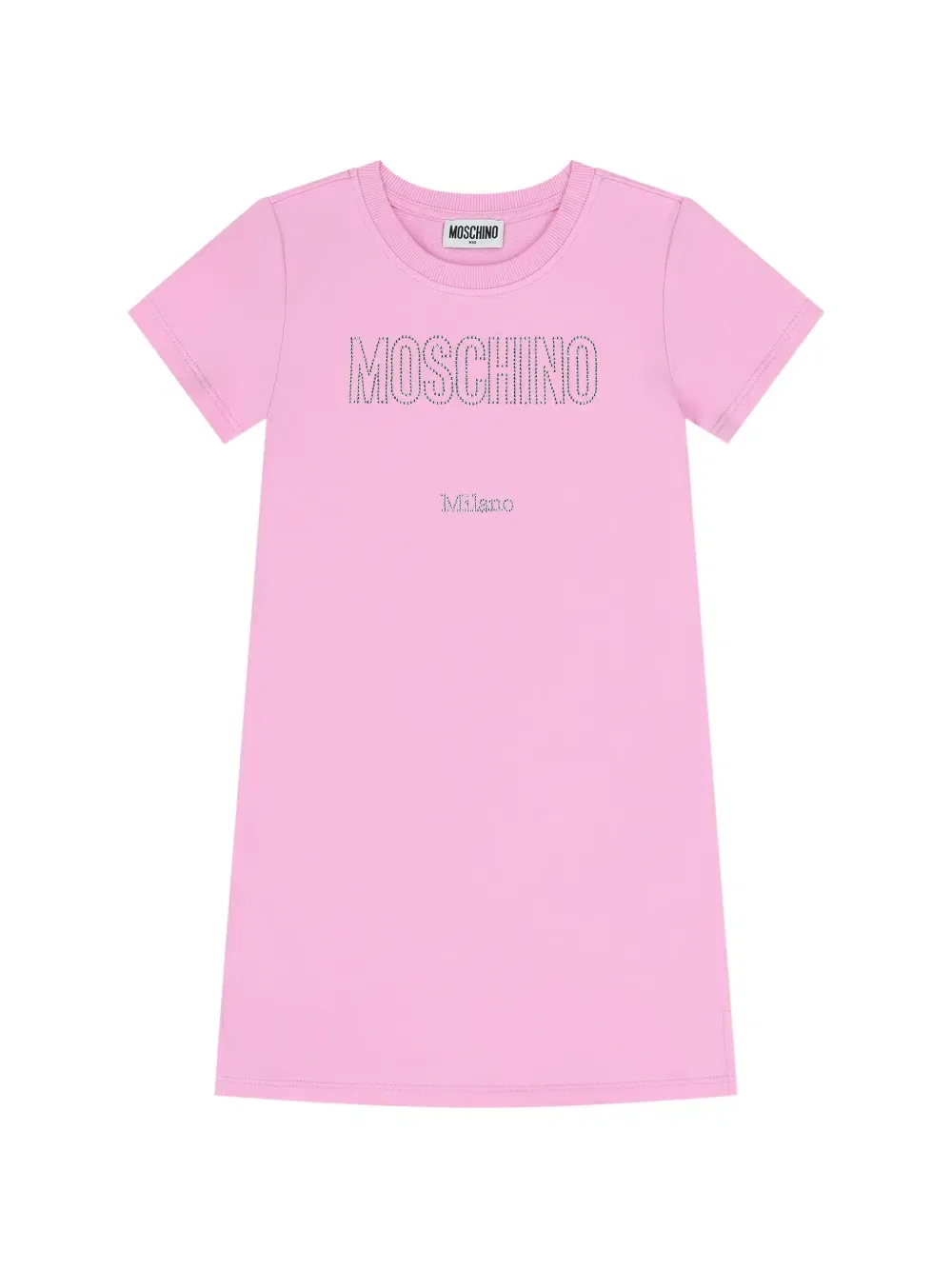 Платье, украшенное вышивкой Moschino Kids, розовый
