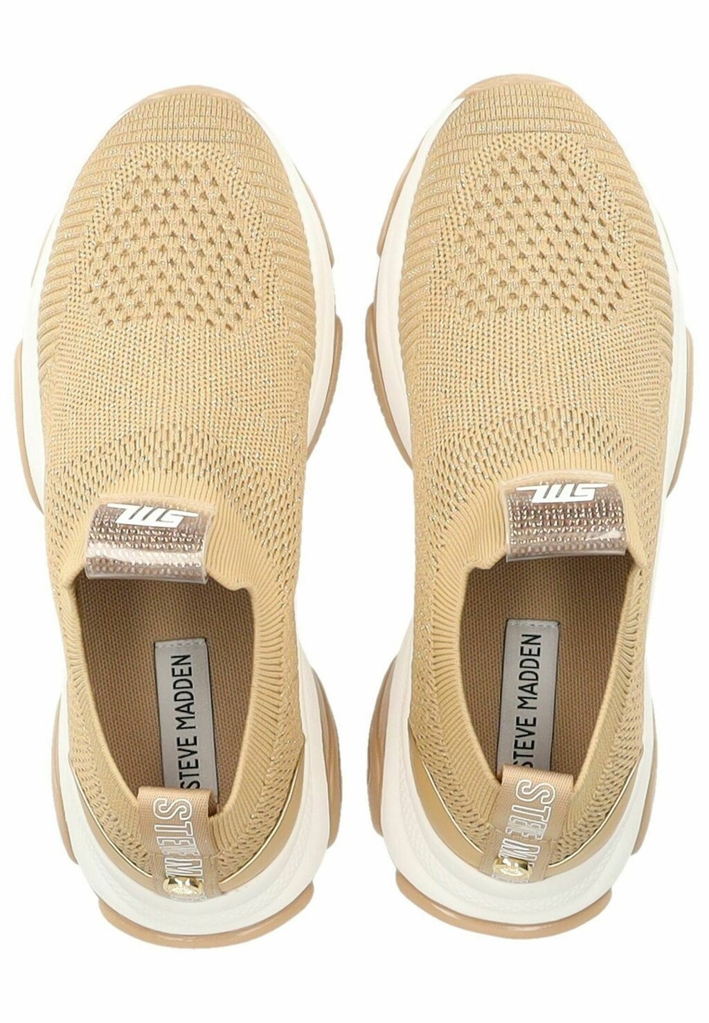Кроссовки женские Steve Madden комбинированные спортивные, золотой — фото 2