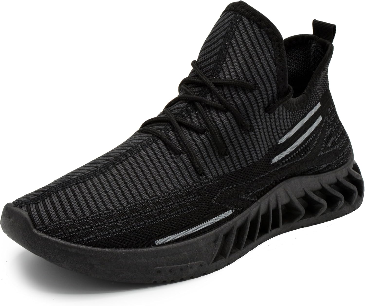 

Мужские трикотажные кроссовки-джоггеры AKADEMIKS, дышащие беговые кроссовки для спорта и повседневной носки, черный/серый