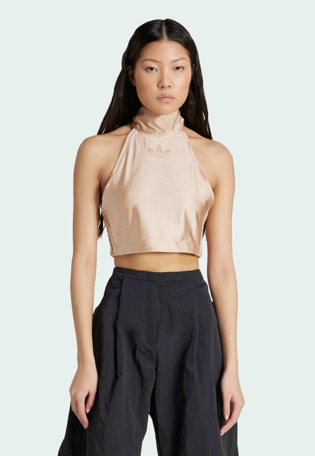 

Топ NECK CROP adidas Originals, розовый