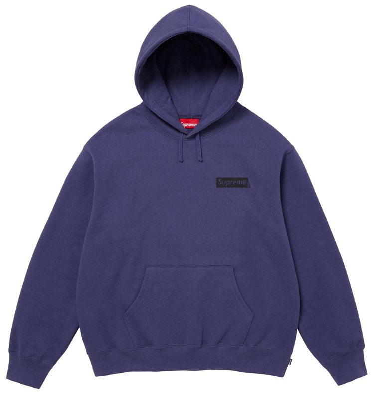 Supreme Толстовка с капюшоном «Верховный президент» цвета «выстиранный синий»
