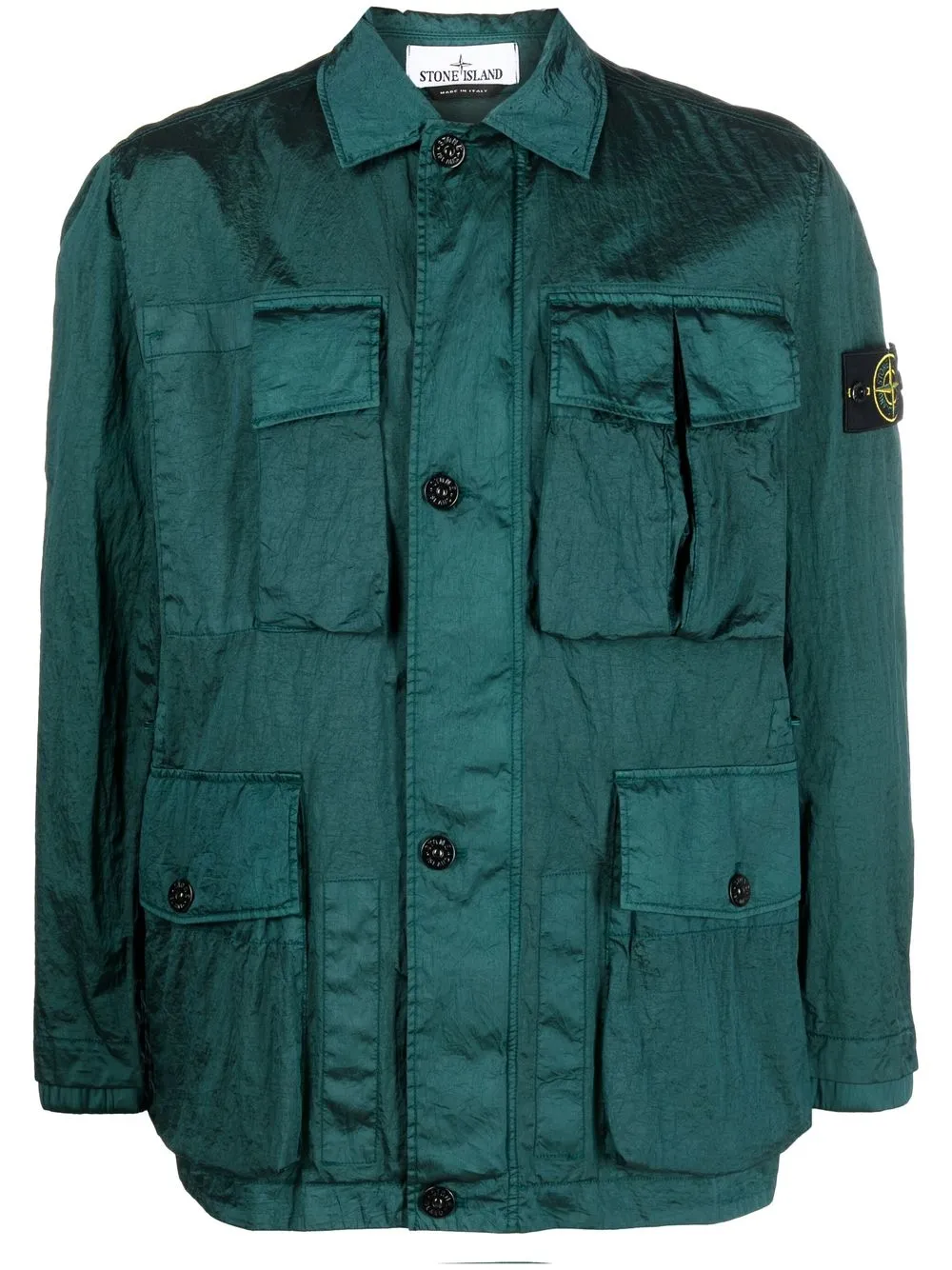 

Куртка-рубашка с нашивкой Compass Stone Island, зеленый
