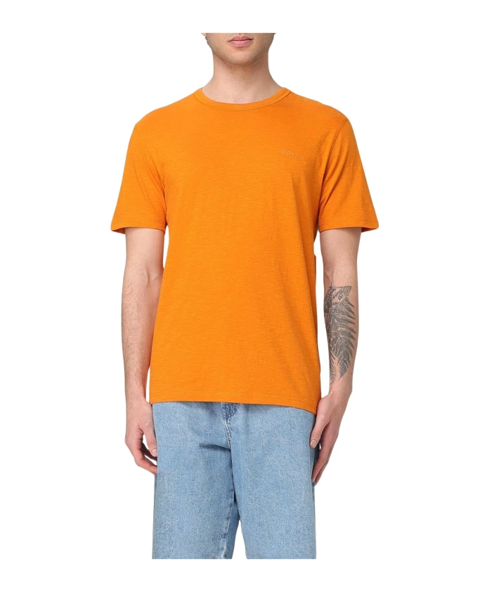 

Футболка с коротким рукавом и круглым вырезом Hugo, оранжевый