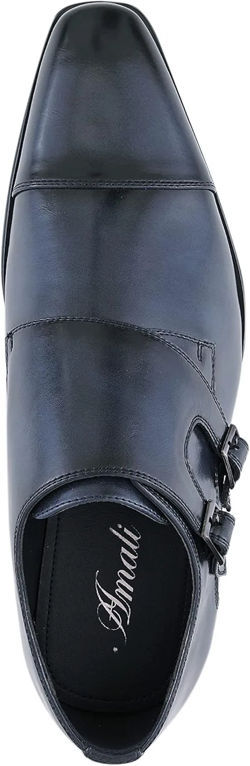 

Amali Tucker - Mens Dress Shoes - Double-Monkstrap Shoes for Men - Designer Mens Shoes, темно-синий