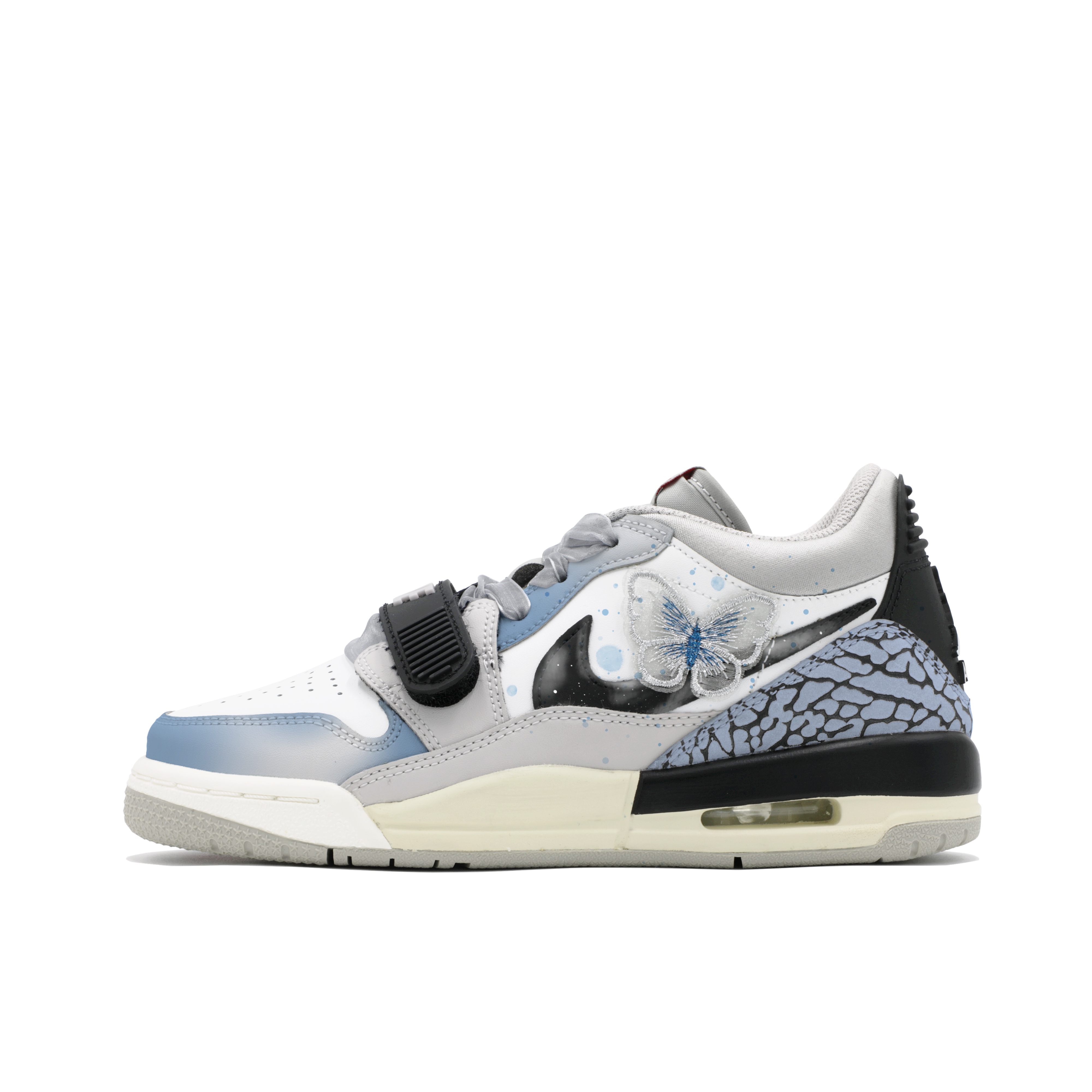 

Кроссовки Jordan Legacy 312 Vintage Basketball Shoes Men Low-top University Blue/White/Black, синий