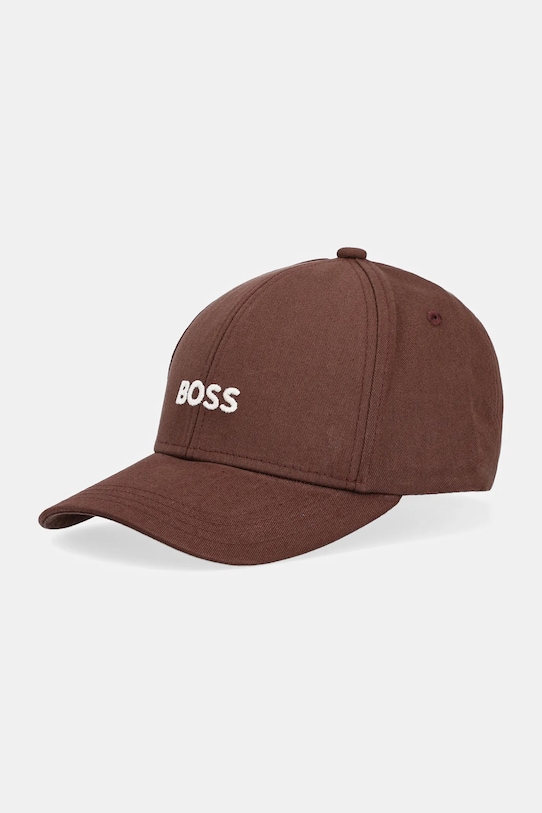 

Хлопковая кепка с козырьком Boss, коричневый