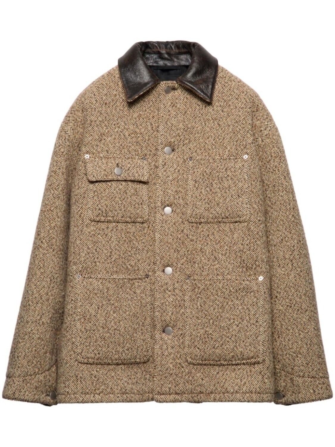 

Prada шерстяная куртка-рубашка, коричневый