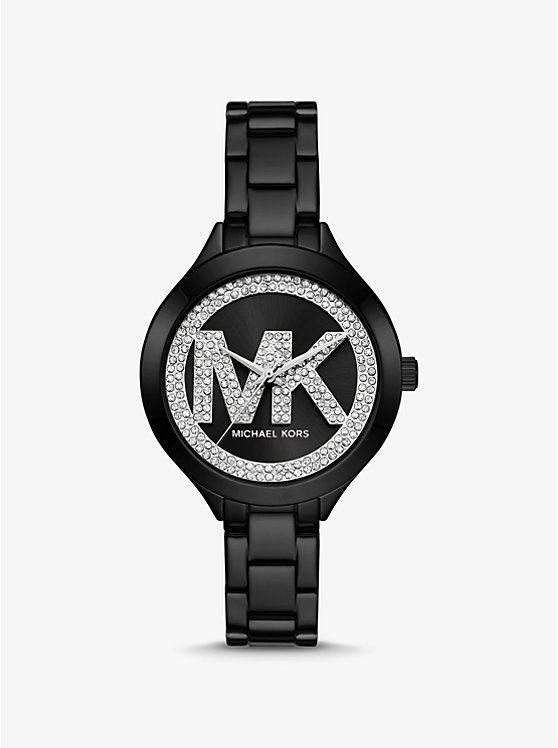 

Часы Aspyn pavé logo черного цвета Michael Kors, черный