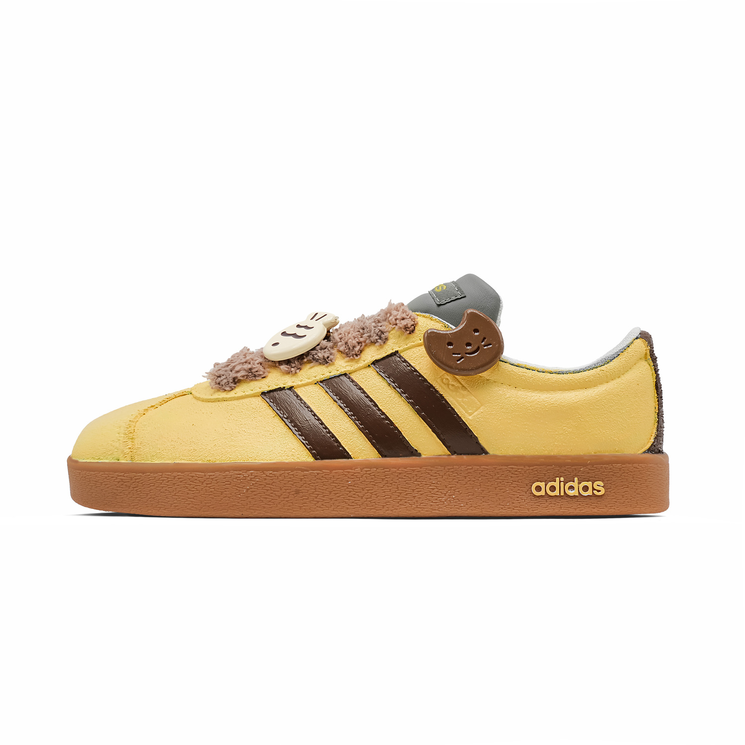 

Adidas Vl Court Classic Almond Candy Износостойкие низкие кроссовки в стиле немецкой армии, унисекс, желтые