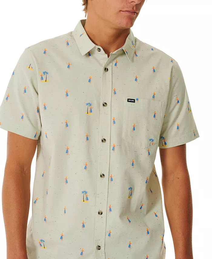 

Мужская рубашка с коротким рукавом Hula Breach Rip Curl, розовый