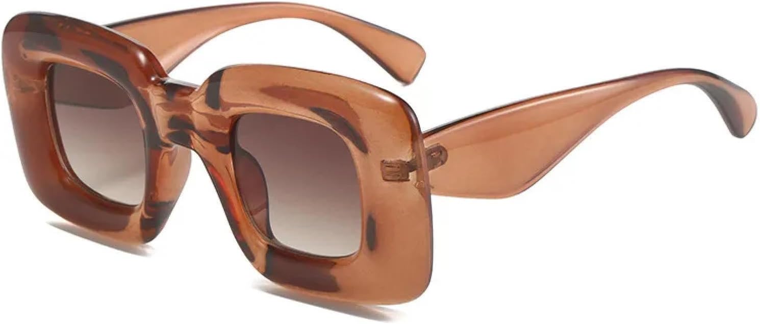 

Солнцезащитные очки в стиле ретро с металлическими шарнирами, конфетного цвета, толстые, модные для женщин и мужчин, с защитой от УФ-излучения UV400 HHZZYVY, Jelly Tea