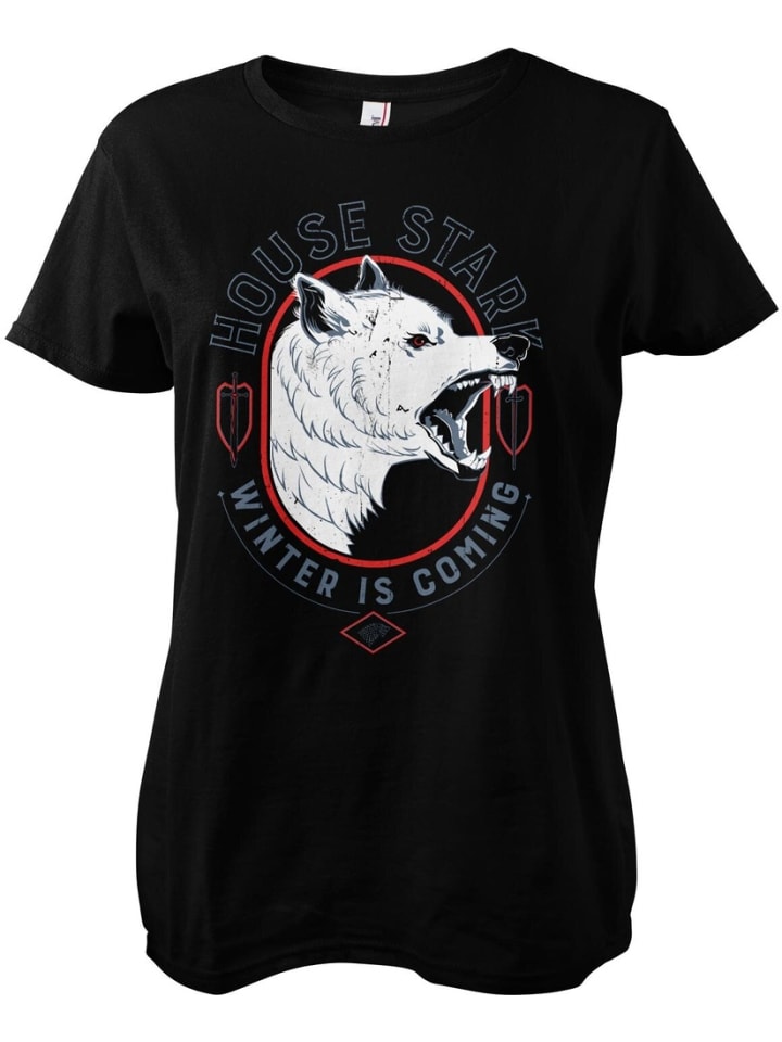 

Футболка House StarkWinter Is Coming Girly Tee Game of Thrones, черный