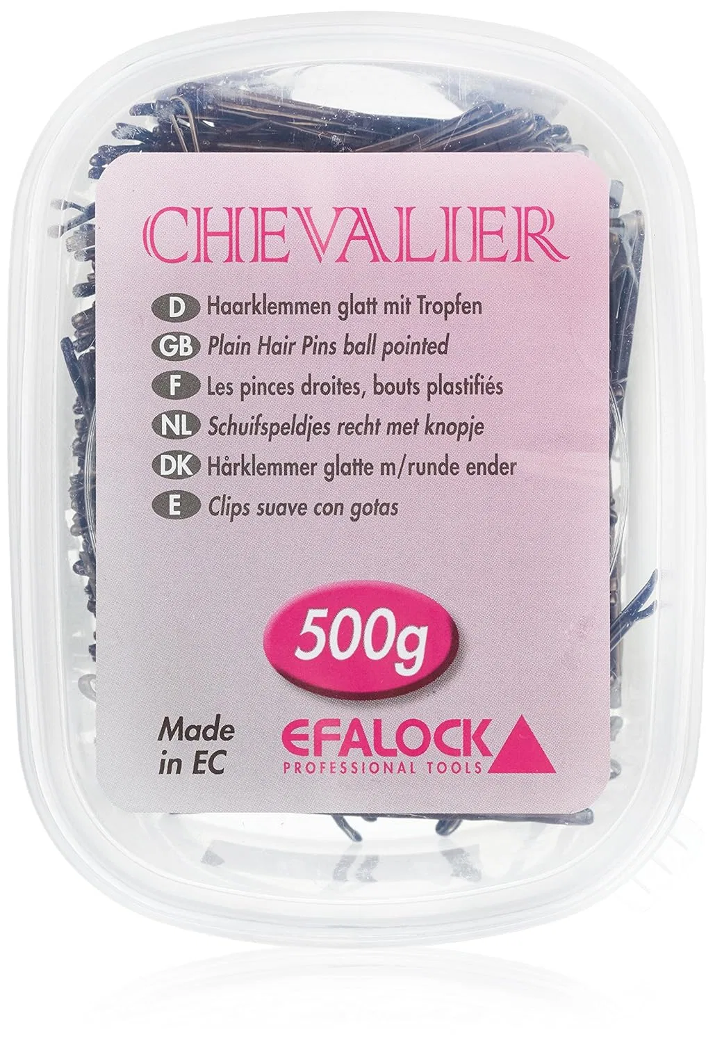 Заколки для волос Efalock Chevalier, 7 см, черные, 380 шт. Efalock, Brown