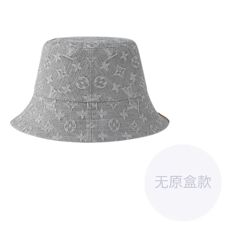 

LOUIS VUITTON Хлопковая шляпа-ведро женская серая, Gray
