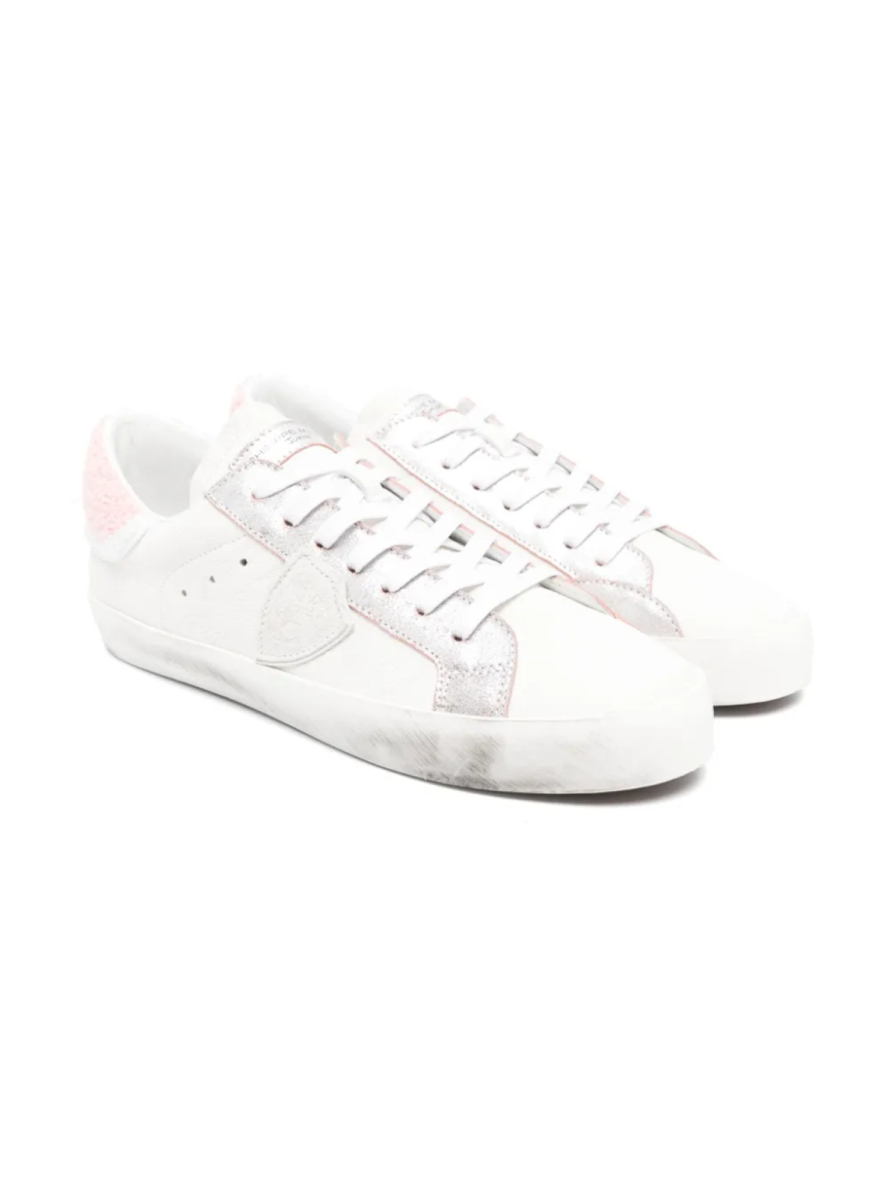 

Кроссовки с нашивкой-логотипом Philippe Model Kids, белый
