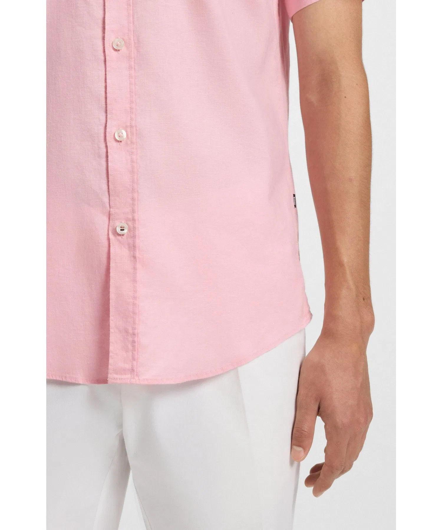 Мужская рубашка BOSS Slim Fit Stretch Linen — фото 3