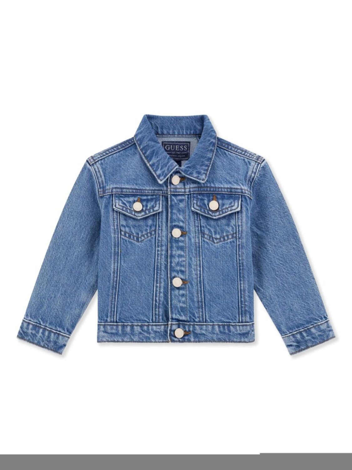 

Guess, детская джинсовая куртка с нашивкой в виде сердца guess kids, синий