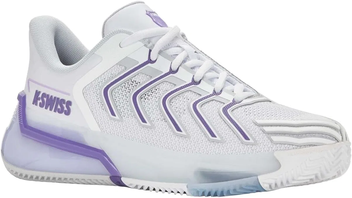 Кроссовки теннисные K-Swiss Ultrashot 4 Clay, White Lunar Rock Purple Haze — фото 2