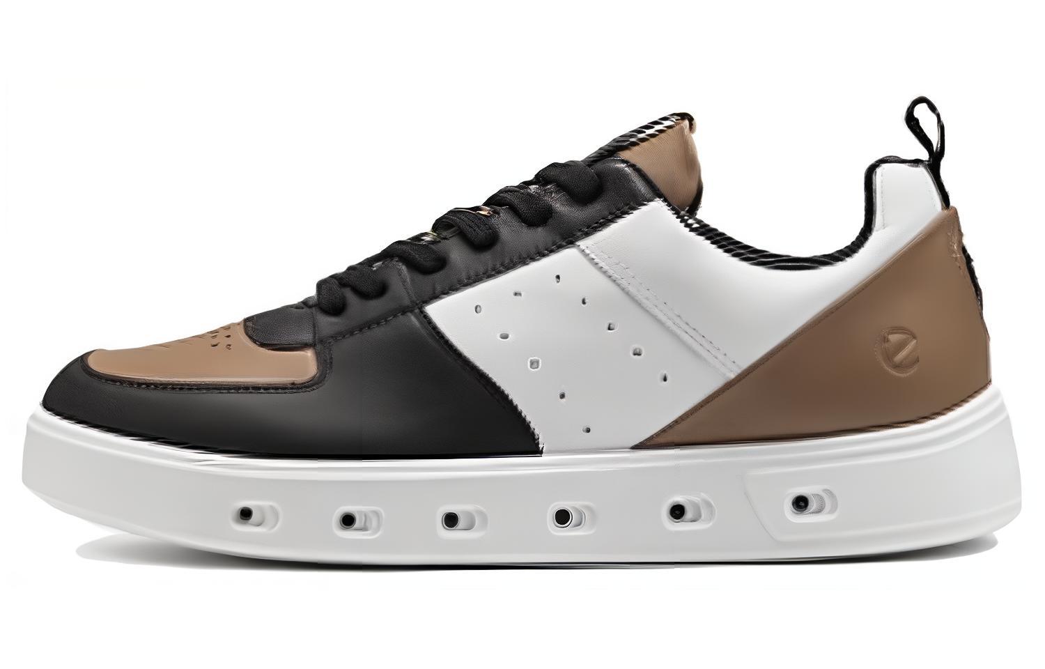 

Низкие скейтбордистские кроссовки для мужчин Ecco, коричневый черный белый