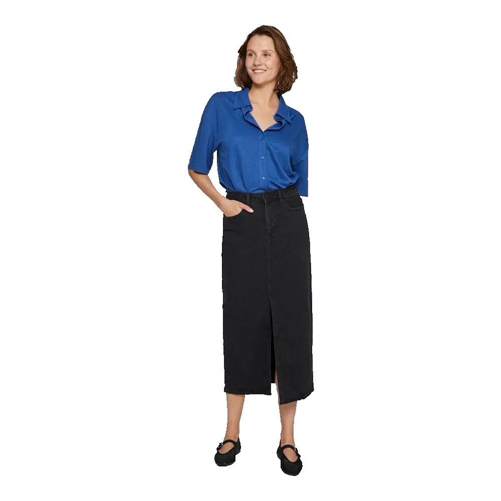 

Юбка Vila Jaf denim skirt, черный