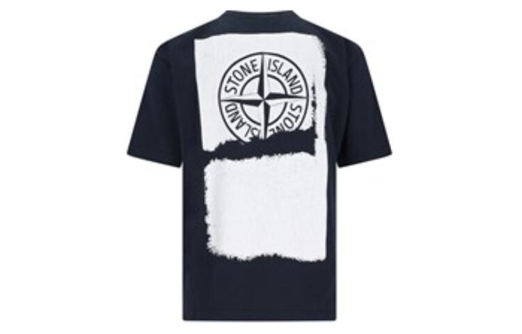 

Футболка мужская темно-синяя Stone Island, синий
