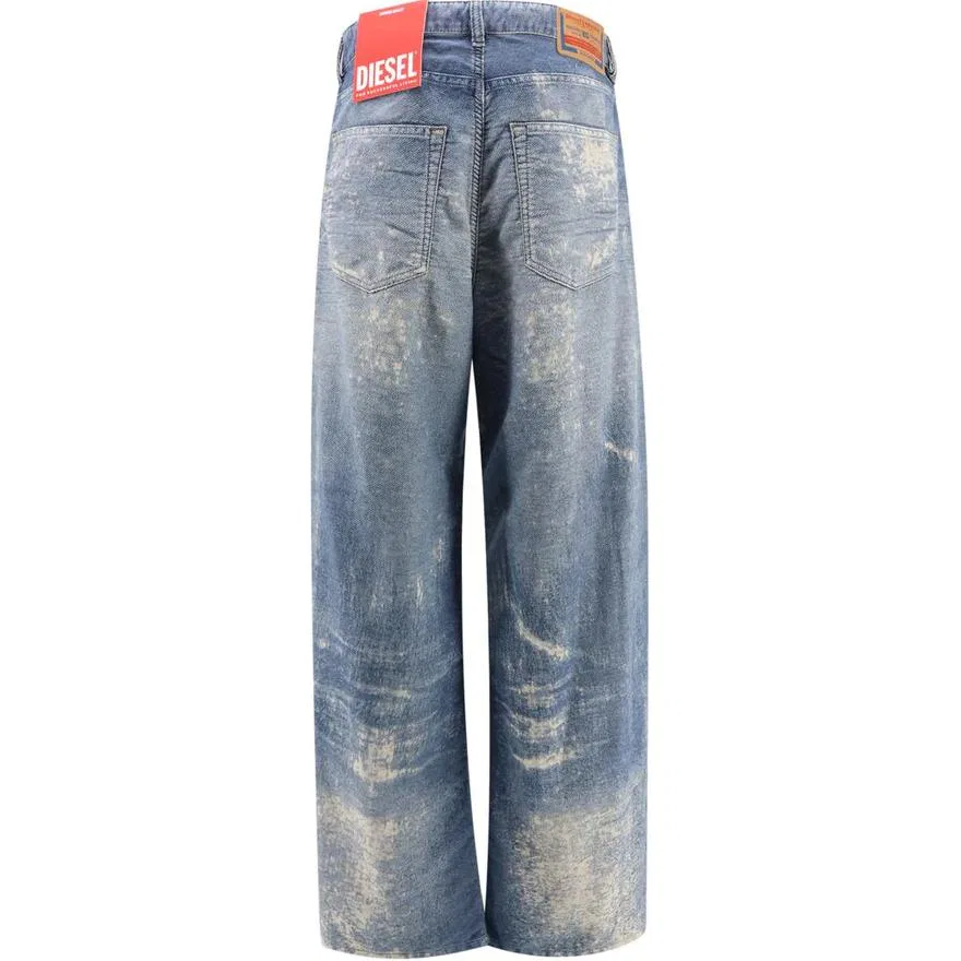 Джинсы Wide Leg Distressed DIESEL Blue — фото 4
